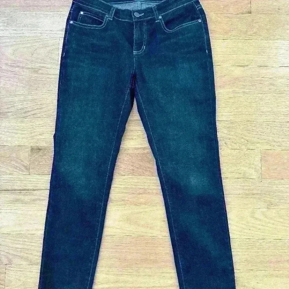 Eileen Fisher Denim - Eileen Fisher Organic Cotton Dark Wash Size 4 - Pre Owned Jeans Stretchy